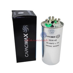 CAPACITOR DE MARCHA 30 + 4UF A 440VAC CAPACIMAX AIRE ACONDICIONADO TODAS LAS MARCAS