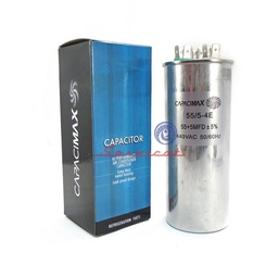 CAPACITOR DE MARCHA 55 + 5UF A 440VAC CAPACIMAX AIRE ACONDICIONADO TODAS LAS MARCAS