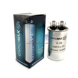 CAPACITOR DE MARCHA 5UF A 370VAC CAPACIMAX REFRIGERADORA TODAS LAS MARCAS