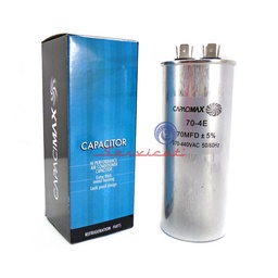CAPACITOR DE MARCHA 70UF A 370 - 440VAC CAPACIMAX REFRIGERADORA TODAS LAS MARCAS.
