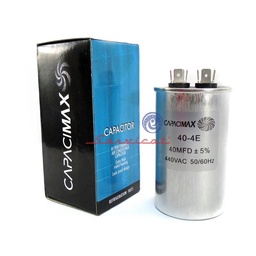 CAPACITOR DE MARCHA 40UF A 440VAC CAPACIMAX REFRIGERADORA TODAS LAS MARCAS