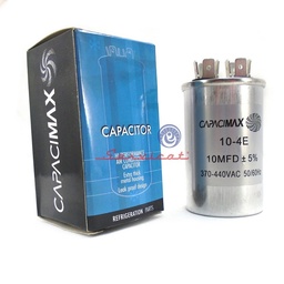 CAPACITOR DE MARCHA 10UF A 370 - 440VAC CAPACIMAX LAVADORA TODAS LAS MARCAS