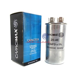 CAPACITOR DE MARCHA 20UF A 370 - 450VAC CAPACIMAX REFRIGERADORA TODAS LAS MARCAS