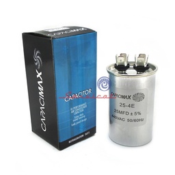 CAPACITOR DE MARCHA 25UF A 440VAC CAPACIMAX REFRIGERADORA TODAS LAS MARCAS