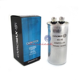 CAPACITOR DE MARCHA 45UF A 440VAC CAPACIMAX REFRIGERADORA TODAS LAS MARCAS