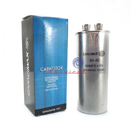 CAPACITOR DE MARCHA 60UF A 370 - 440VAC CAPACIMAX REFRIGERADORA TODAS LAS MARCAS