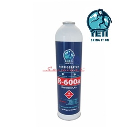 POTE DE GAS REFRIGERANTE R600A - 400GR ORIGINAL YETI REFRIGERADORA TODAS LAS MARCAS