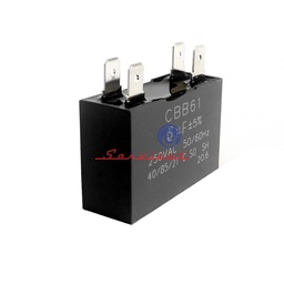 CAPACITOR DE MARCHA 5UF A 250VAC REFRIGERADORA ELECTROLUX - MABE