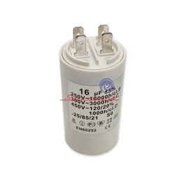 CAPACITOR DE MARCHA 16UF A 250 - 300 - 450VAC REFRIGERADORA TODAS LAS MARCAS