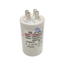 CAPACITOR DE MARCHA 20UF A 250 - 300 - 450VAC REFRIGERADORA TODAS LAS MARCAS