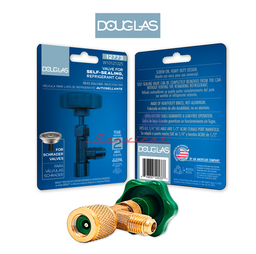 VÁLVULA AUTOSELLANTE 1/4'' DOUGLAS POTE DE GAS REFRIGERANTE TODAS LAS MARCAS