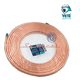 TUBERÍA DE COBRE 1/4" X 15M ORIGINAL YETI REFRIGERADORA TODAS LAS MARCAS