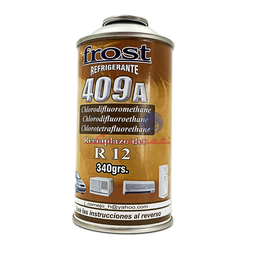 POTE DE GAS REFRIGERANTE R409A - 340GR REFRIGERADORA TODAS LAS MARCAS