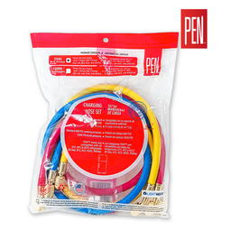 KIT DE MANGUERAS DE CARGA 1/4'' X 90CM PEN REFRIGERADORA TODAS LAS MARCAS