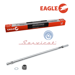 EJE METÁLICO DE AGITADOR 19 ESTRÍAS - LONG: 54CM EAGLE LAVADORA WHIRLPOOL