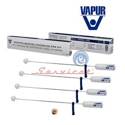 KIT BARRAS DE SUSPENSIÓN 58CM VAPUR LAVADORA HACEB - WHIRLPOOL