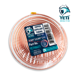 CAPILAR DE COBRE 0.049'' X 0.099'' X 3M ORIGINAL YETI REFRIGERADORA TODAS LAS MARCAS