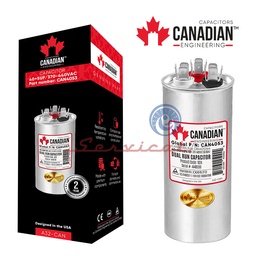 CAPACITOR DE MARCHA 40+5UF A 370-440VAC ORIGINAL CANADIAN AIRE ACONDICIONADO TODAS LAS MARCAS
