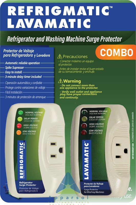 ***BAJO PEDIDO*** KIT PROTECTORES DE VOLTAJE 110V – 3MIN – 10A LAV/REFRI TODAS LAS MARCA
