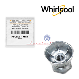 POLEA METÁLICA PARA EJE DE MOTOR ORIGINAL SECADORA WHIRLPOOL
