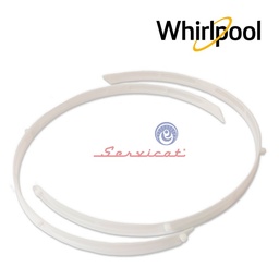 CERCO PLÁSTICO SEMICIRCULAR DE RODAMIENTO FRONTAL DE TAMBOR ORIGINAL SECADORA WHIRLPOOL